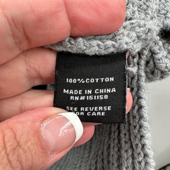 REVOLVE S 525 AMERICA chunky Gray oversized woman cowl fisherman core Sweater - Picture 6 of 13